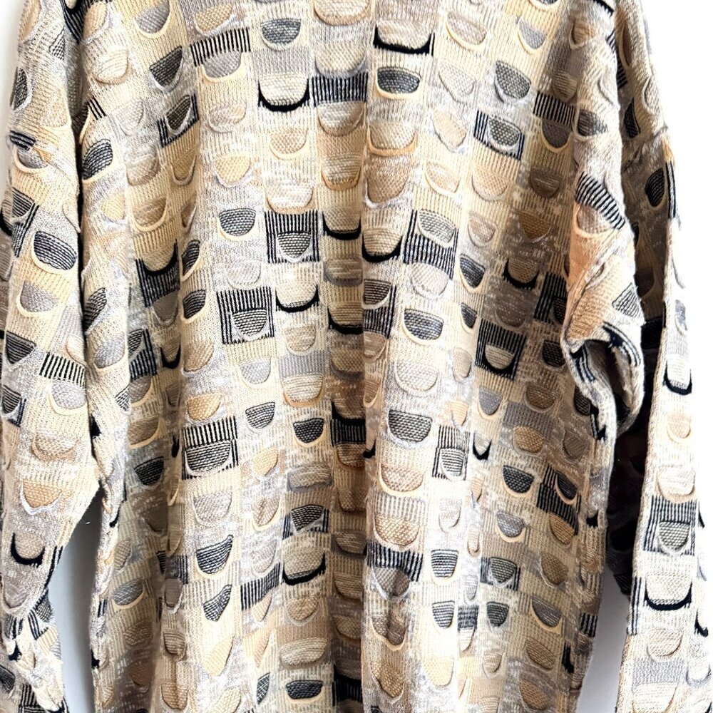 Vintage Tundra Earth Tones 3D Bill Cosby Textured Sweater L - Picture 3 of 8